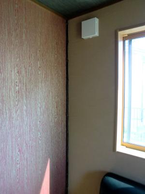 壁の見切りに黒竹を入れてみました。